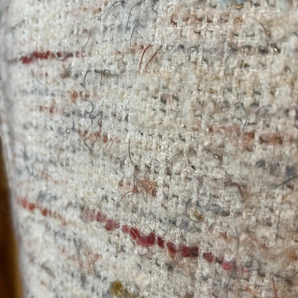 Worth Cream Tweed Short Button-Up Jacket Sz-10 - Picture 8 of 11